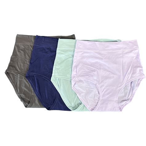 Breezies Womens Infinite Stretch Modern Brief Set Of 4 Tanzanite