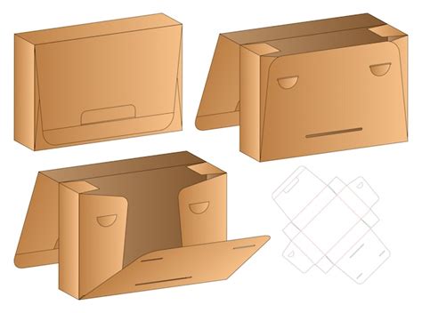 Caja de embalaje troquelado diseño de plantilla Vector Premium