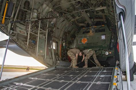 Himars Load In Air National Guard C130 Hercules 133rd Airlift Wing