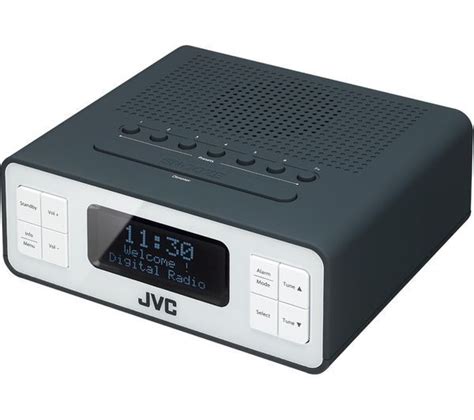 Jvc Ra D38h Portable Dab Fm Alarm Clock Radio Lcd Display Dual Alarm 3 5mm Grey 4975769454462 Ebay