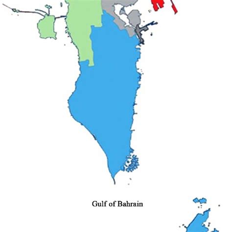 Bahrain Map With The Main Governorates Including Muharraq North The