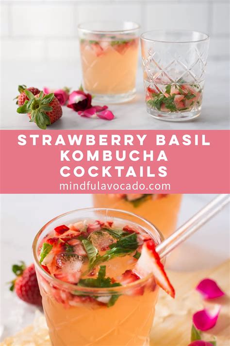 Strawberry Basil Kombucha Coctails Artofit