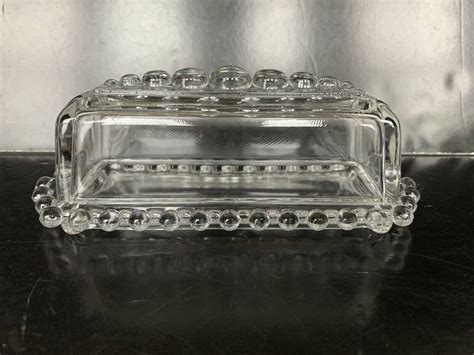 Vintage Imperial Glass Candlewick Butter Dish 2 58” Candlewick