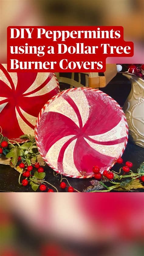 Diy Peppermint Using A Dollar Tree Burner Covers Christmas Crafts Holiday Crafts Christmas