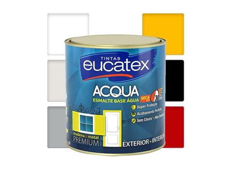 Tinta Esmalte Base Água Sem Cheiro Ferro E Madeira 900ml Eucatex