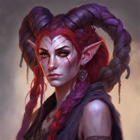 Beautiful Female Druid Dnd Tiefling With Fanart