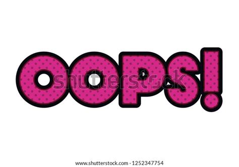 Oops Comic Words Isolated Icon Stock Vector Royalty Free 1252347754