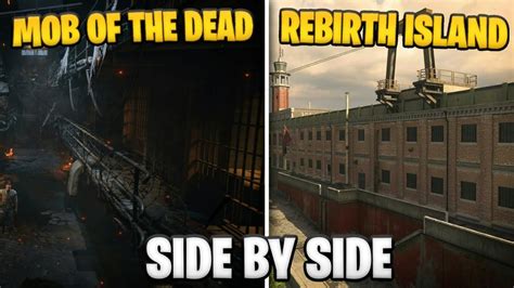 Call Of Duty Rebirth Island Side By Side With Mob Of The Dead Youtube