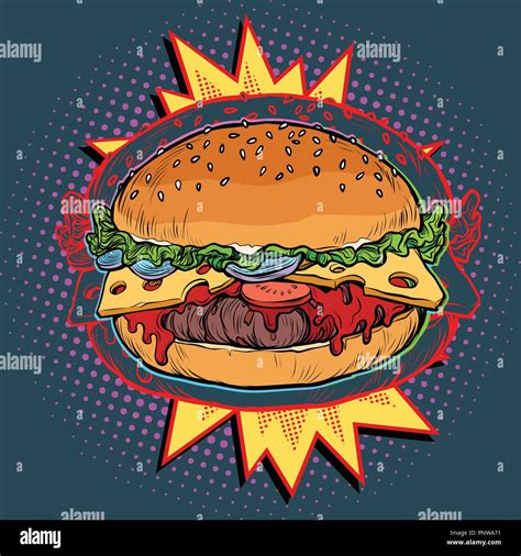 Burger Illustration Banque D Image Et Photos Alamy