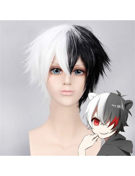 Danganronpa Trigger Happy Havoc Monokuma Black White Cosplay Hair Wig ( free shipping ) - $19.99