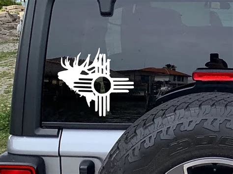 Zia Elk Decal Car Decal Multiple Surface Decal New Mexico Decal Zia