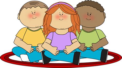 Children Sitting Clipart