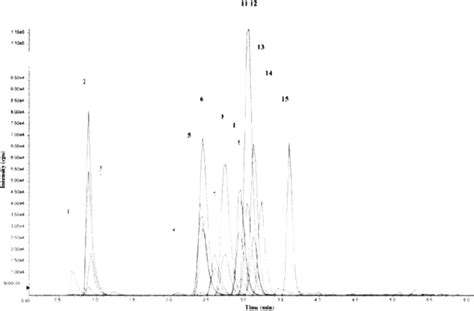 Extracted Ion Chromatogram Showing The Separation Of The Analyzed