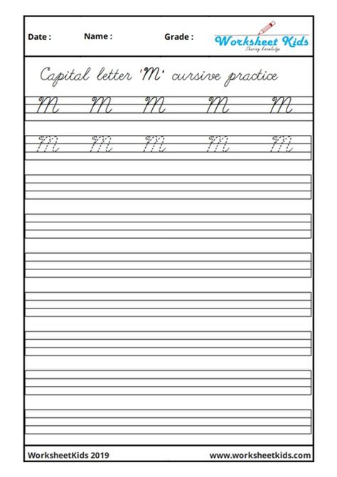 Capital Cursive Writing: Free A-Z Letters Practice for 5th Grade