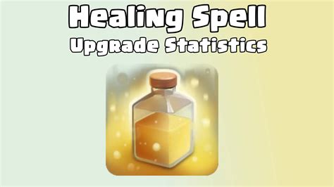 Healing Spell Upgrade Cost Upgrade Time And Max Levels