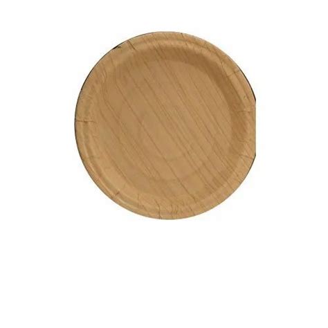 Brown Plain Sunmica Paper Plate Size 4 12 Inch Packaging Type