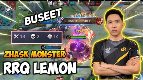 13 KILL TERLALU OP ZHASK RRQ LEMON ZHASK TOP 1 GLOBAL BEST BUILD