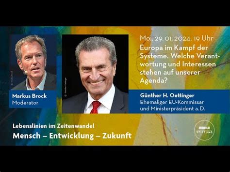 Günther H Oettinger Europa im Kampf der Systeme YouTube