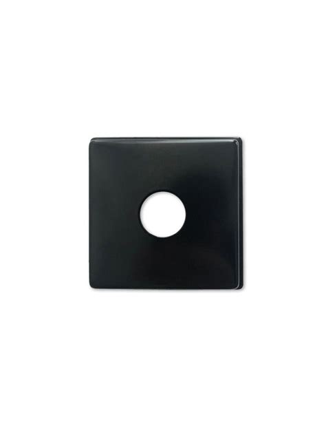 15mm 12 Bsp X 10mm Rise Cover Plate Flat Black Metal Square