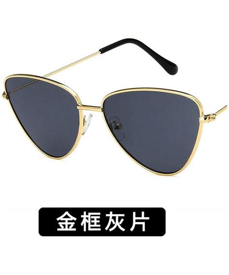 Fashion Ladies Retro Cat Eye Women Sunglasses Tinted Color Lens Metal