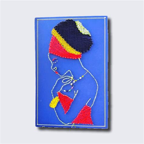 Vibrant African Queen: Handmade String Art design Portrait - Mama ...