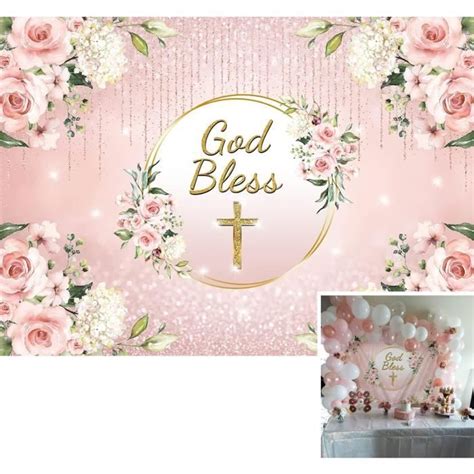 Toile De Fond Rose Pour Bapt Me De Fille X M Pour Premi Re