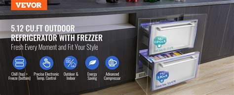 Amazon Vevor Undercounter Refrigerator Freezer Inch Outdoor