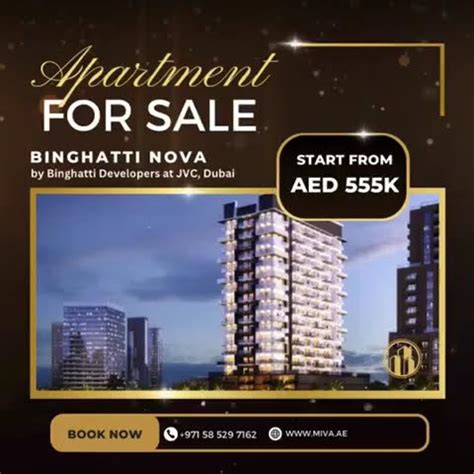 Luxurious Binghatti Nova Apartments For Sale In Jumeirah Village Circle