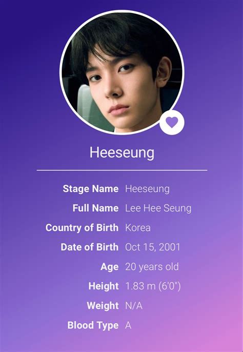 Korean Age Kpop Profiles Age 20 S Ideal Type Stage Name