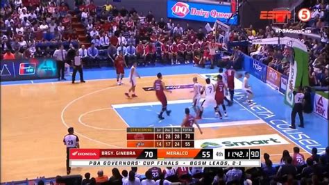 Ginebra Vs Meralco Th Qtr Finals Game January Pba Gov