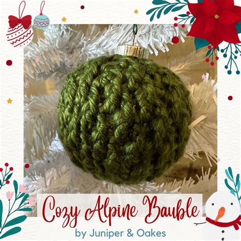 Simple Moss Bauble Christmas Ornament Free Crochet Pattern Video