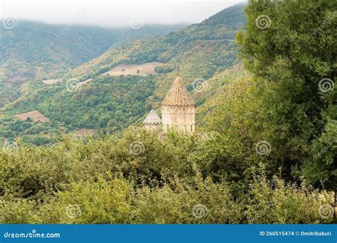 Armenia Tatev September 2022 Temple Tower And Dome Among Green