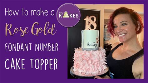 Fondant Numbers How To Make A Rose Gold Fondant Number Cake Topper