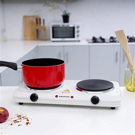 Krypton Knhp Electric Double Hot Plate W Cast Iron Double Burner Hot Plate For