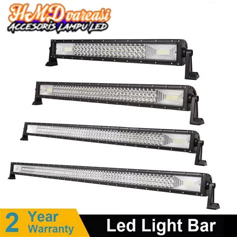 Jual LAMPU SOROT LED BAR 3ROW 5MODE SINAR PUTIH KUNING PJ 105CM 130CM