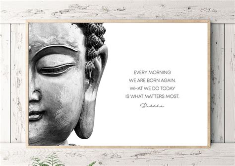 Every Morning We Are Born Again Buddha Quote Buddha Wall Etsy Canada