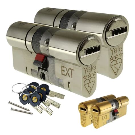 Yale Door Lock Cylinder Platinum Star Euro Barrel Keyed Alike Pairs