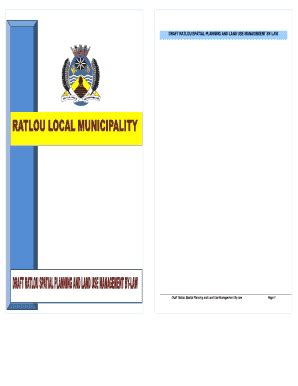 Fillable Online Draft Ratlou Spatial Planning And Land Use Management