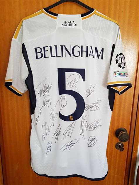 J Bellingham Real Madrid Spieler Home Trikot Team Signiert Kaufen