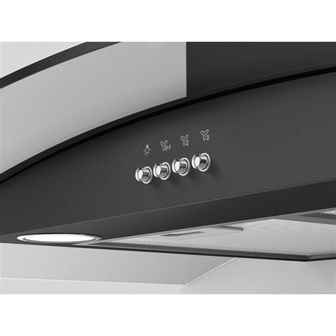 Chimney Standard Hood 60 Cm Black Cooker Hood Zanussi