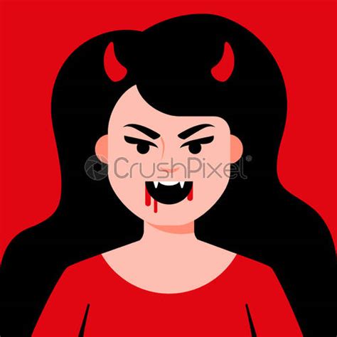 Sexy Red Devil Girl Stock Vector Crushpixel