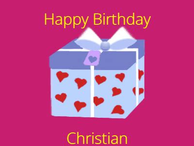 Happy Birthday Christian GIF 8