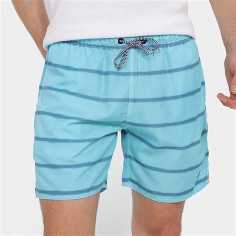 Short Praia Curto Polo Wear Listrado Masculino Short Masculino