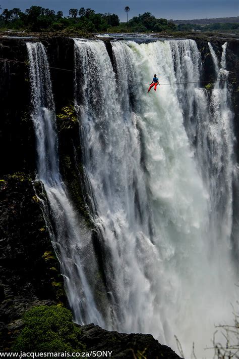 Victoria Falls Zimbabwe Highline an den größten Wasserfällen der Welt