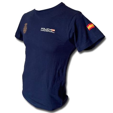 CAMISETA ALGODON POLICIA NACIONAL AZUL MARINO NIÑOS