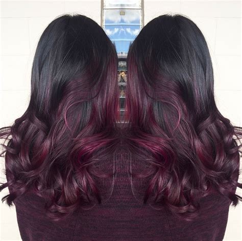 Dark Cherry Hair Ombre