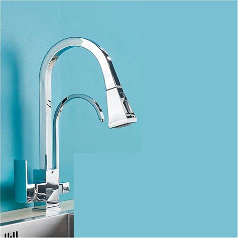 Matte Black Pure Water Kitchen Faucet Dual Handle Hot And Cold Drinking Water Pull Out Kitchen