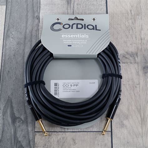 Cordial CCI9PP Essentials 30ft Instrument Cable Straight Reverb