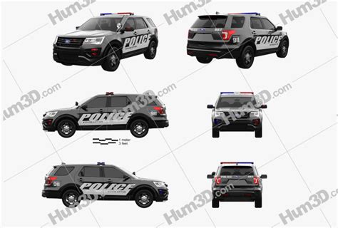 Ford Explorer Police Interceptor Utility 2019 Blueprint Template