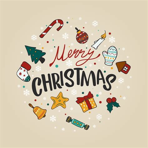 Premium Vector Hand Drawing Merry Christmas Design